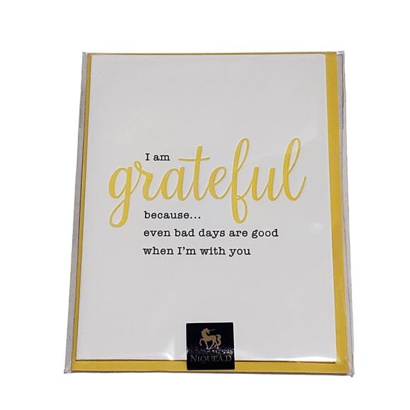 2 for $10 NIQUEA.D I Am Grateful For You Bad Days Are Good Luxury Greeting Card - Picture 1 of 2